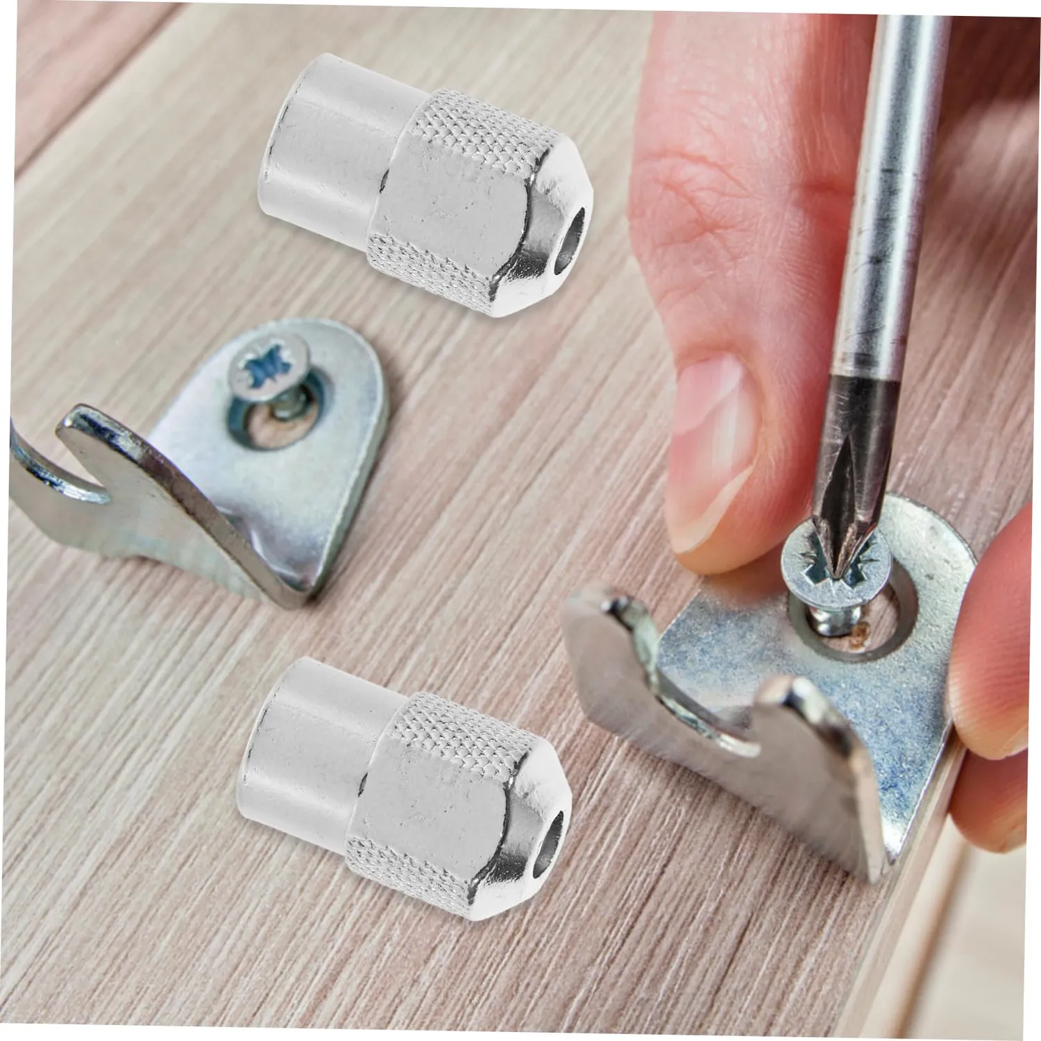 Angoily Dadi Argento M8x0.75 Lega Zinco Mandrino 5 Pezzi