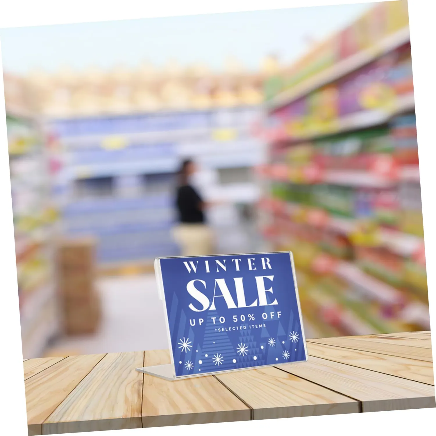 Angoily espositore prezzi acrilico 20 pezzi trasparente