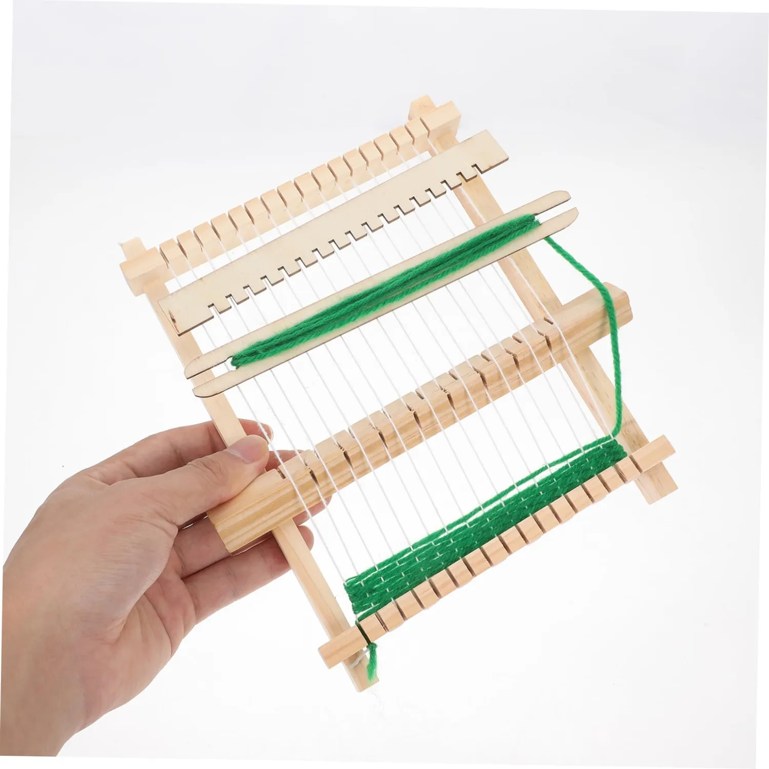 Angoily Telaio Tessitura Legno Beige 1 Pz per Principianti