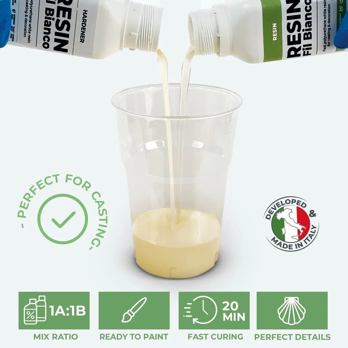 Reschimica Fil Bianco resina poliuretanica bianca 500 gr 1:1