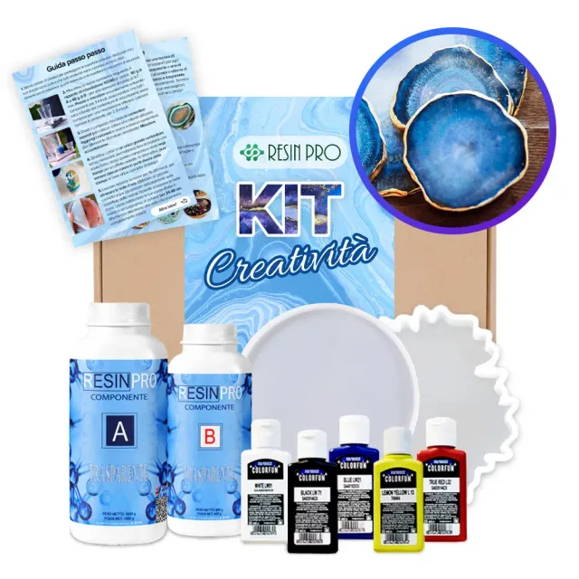 Naturesin Geode kit sottobicchieri resina 800 g fai da te