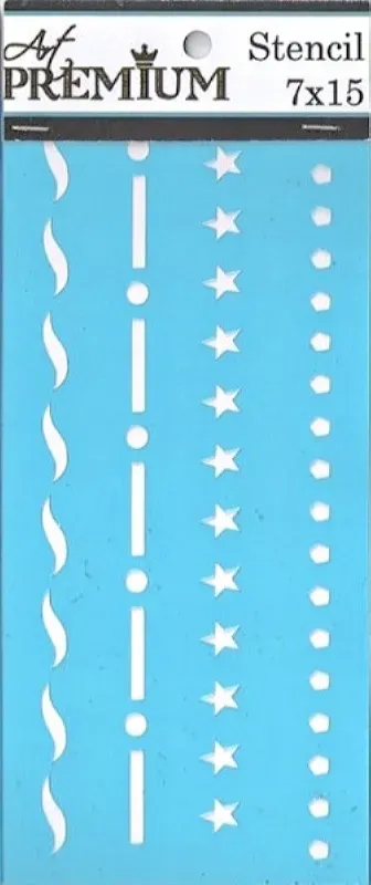 Deco Foam Art Premium 2900602 stencil 7x15 cm linee