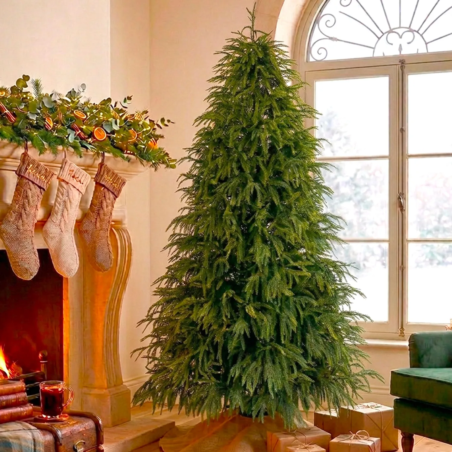 Giodicart Heritage 240 cm albero di natale 1050 rami realistico