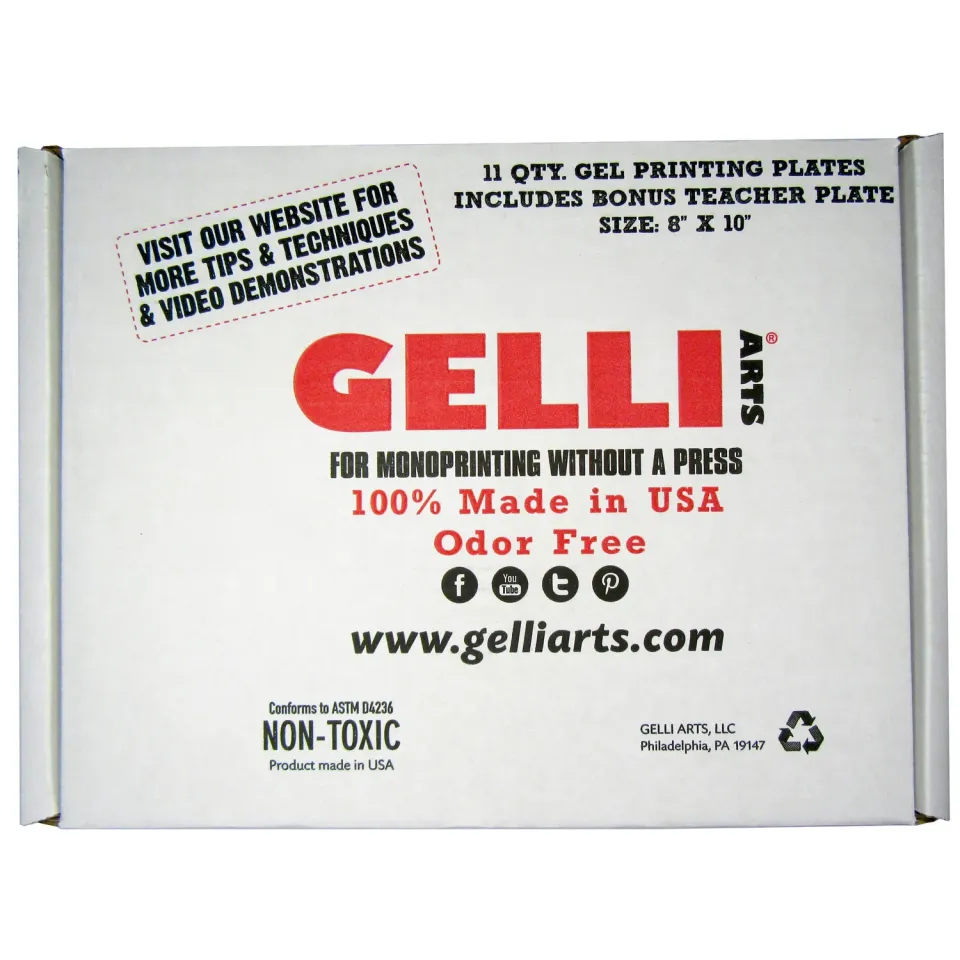 Gelli Arts Printing Plates 8x10 piastra gel set 11 pezzi riutilizzabile
