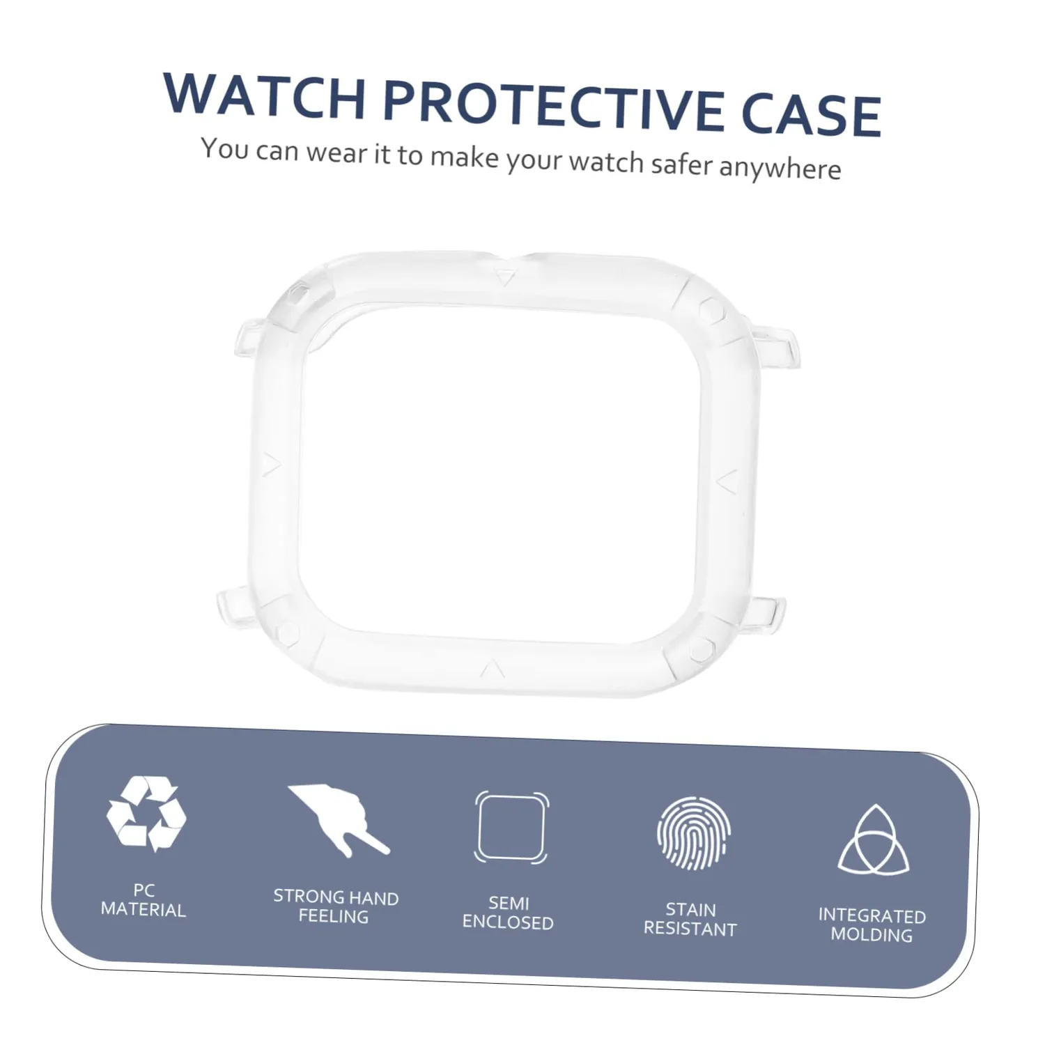 Angoily Copri Cassa Smartwatch TPU Trasparente 2 Pezzi Antigraffio