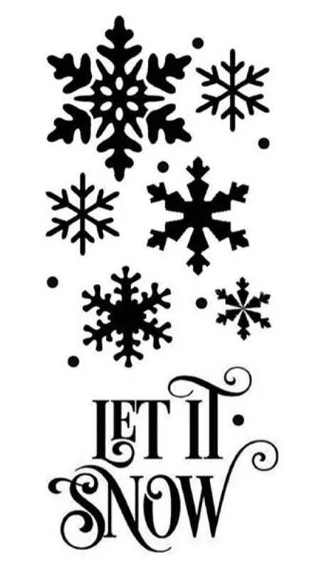 Stamperia Mix Media 5002467 stencil Let it Snow 12x25cm