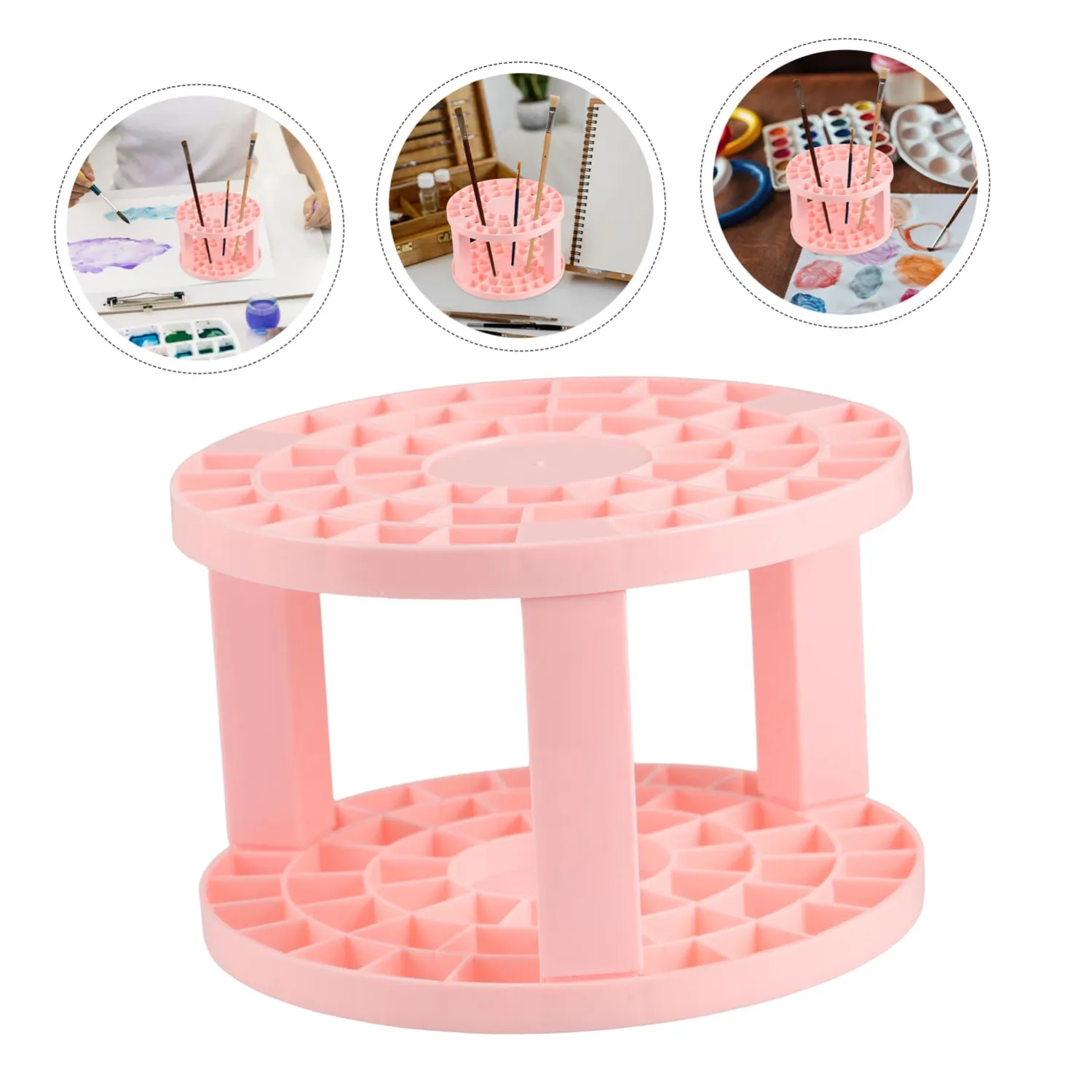 Angoily Porta Pennelli Scrivania Plastica Rosa Pittori