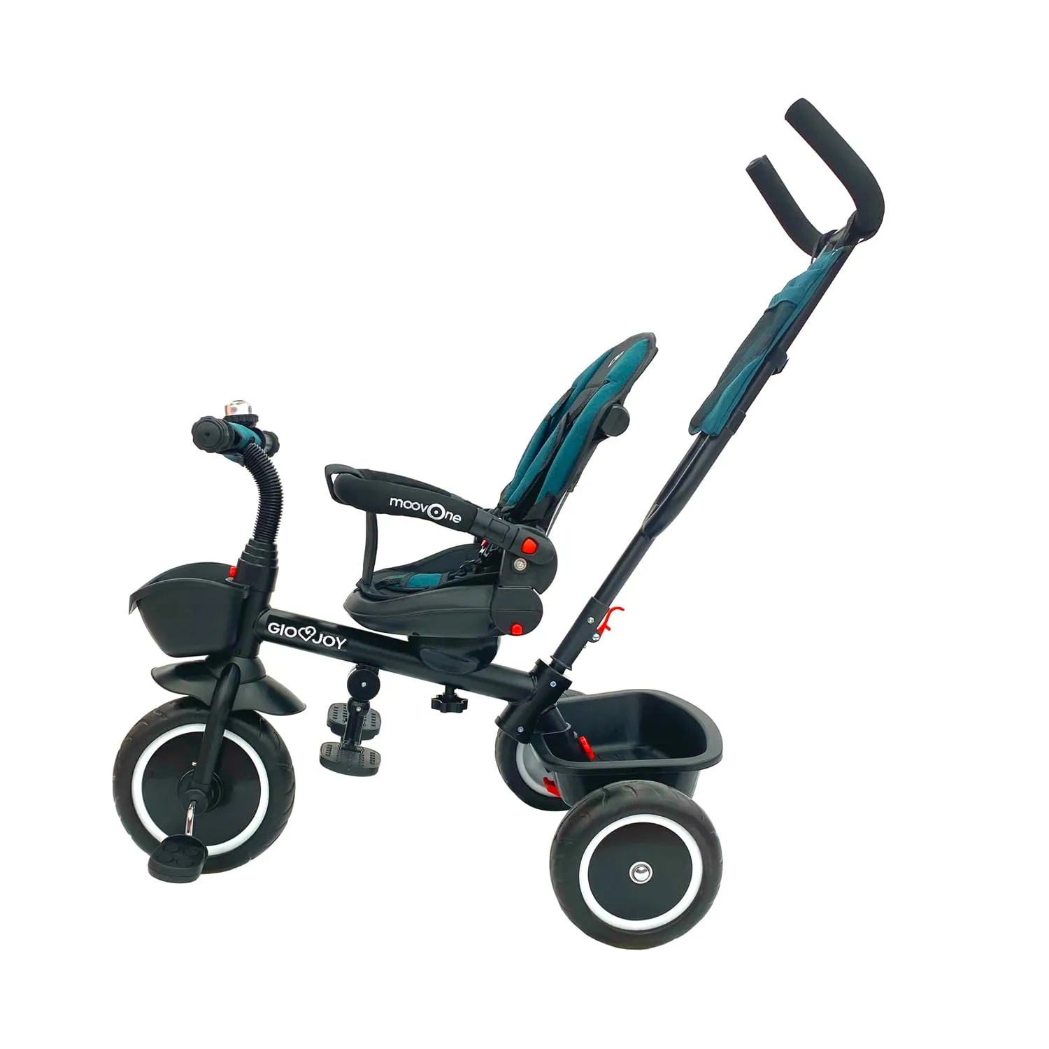 Giodicart Moov-1 4-in-1 triciclo bambini verde blu con cinture