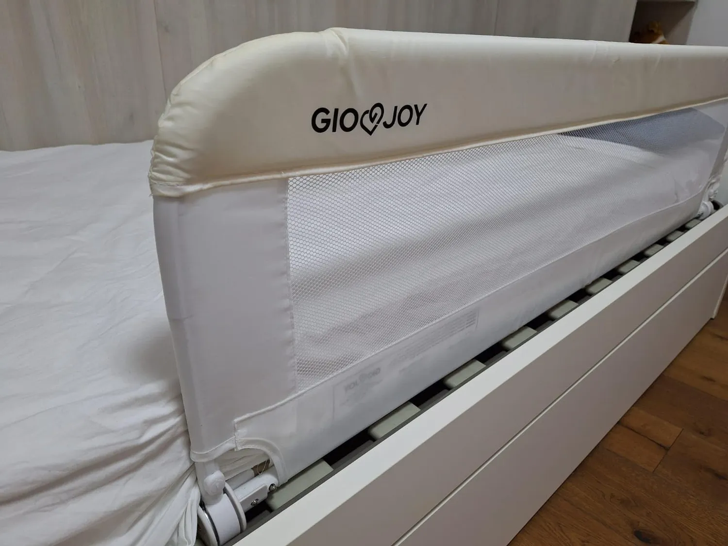 Giodicart Giojoy Sponda Letto Pieghevole Bianca con Borsa