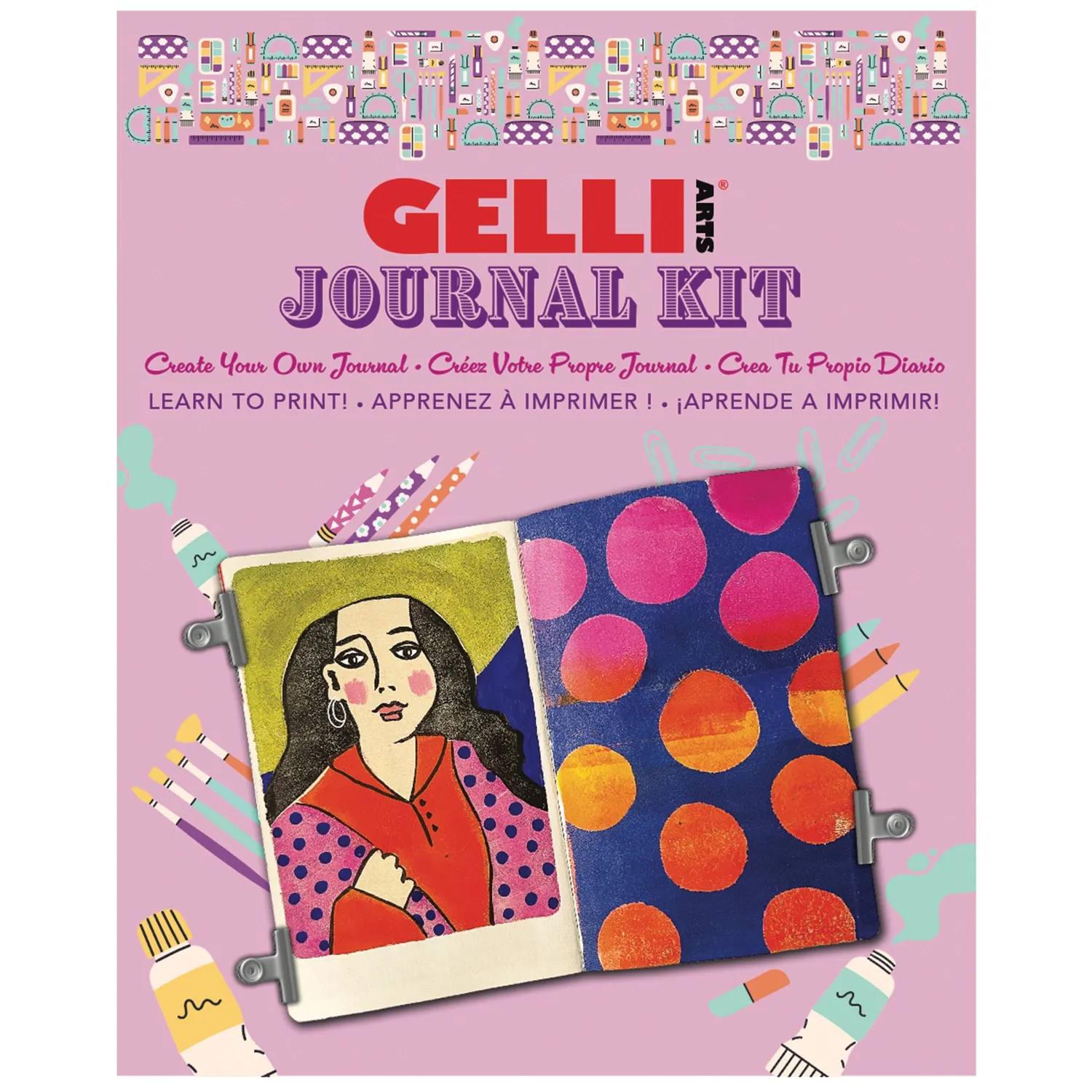 Gelli Arts Journal Kit stampa gel con piastra 3x5 e journal