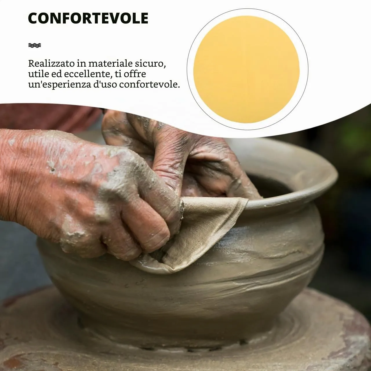 Angoily Panno Ceramica Tornio Tappetino Assorbente 31x31cm