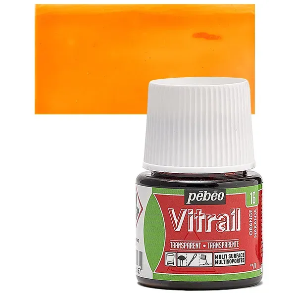 Pebeo Vitrail 16 smalto vetro arancione Orange 45 ml