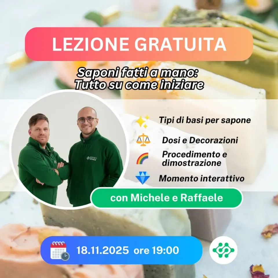 Naturesin Lezione Gratuita saponi fatti a mano corso