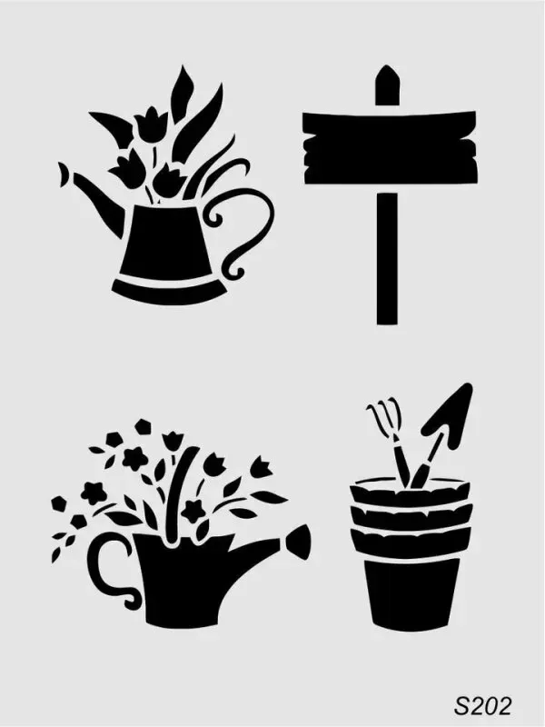 Decofoam S202 stencil 30x21 cm motivo decorativo