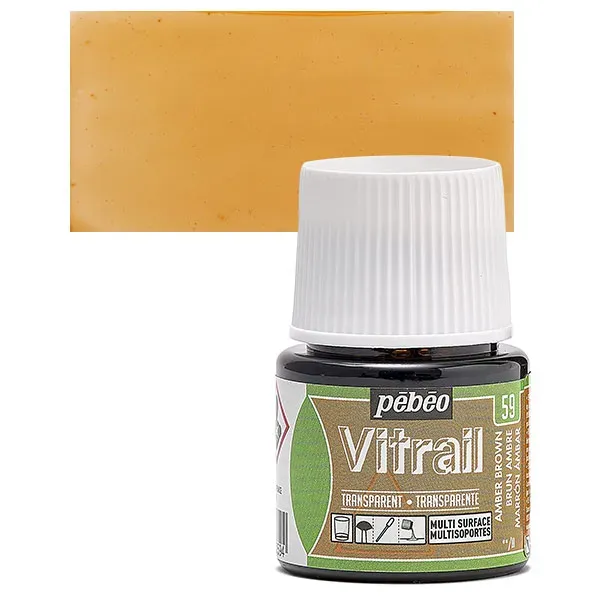 Pebeo Vitrail 59 smalto vetro ambra 45ml trasparente