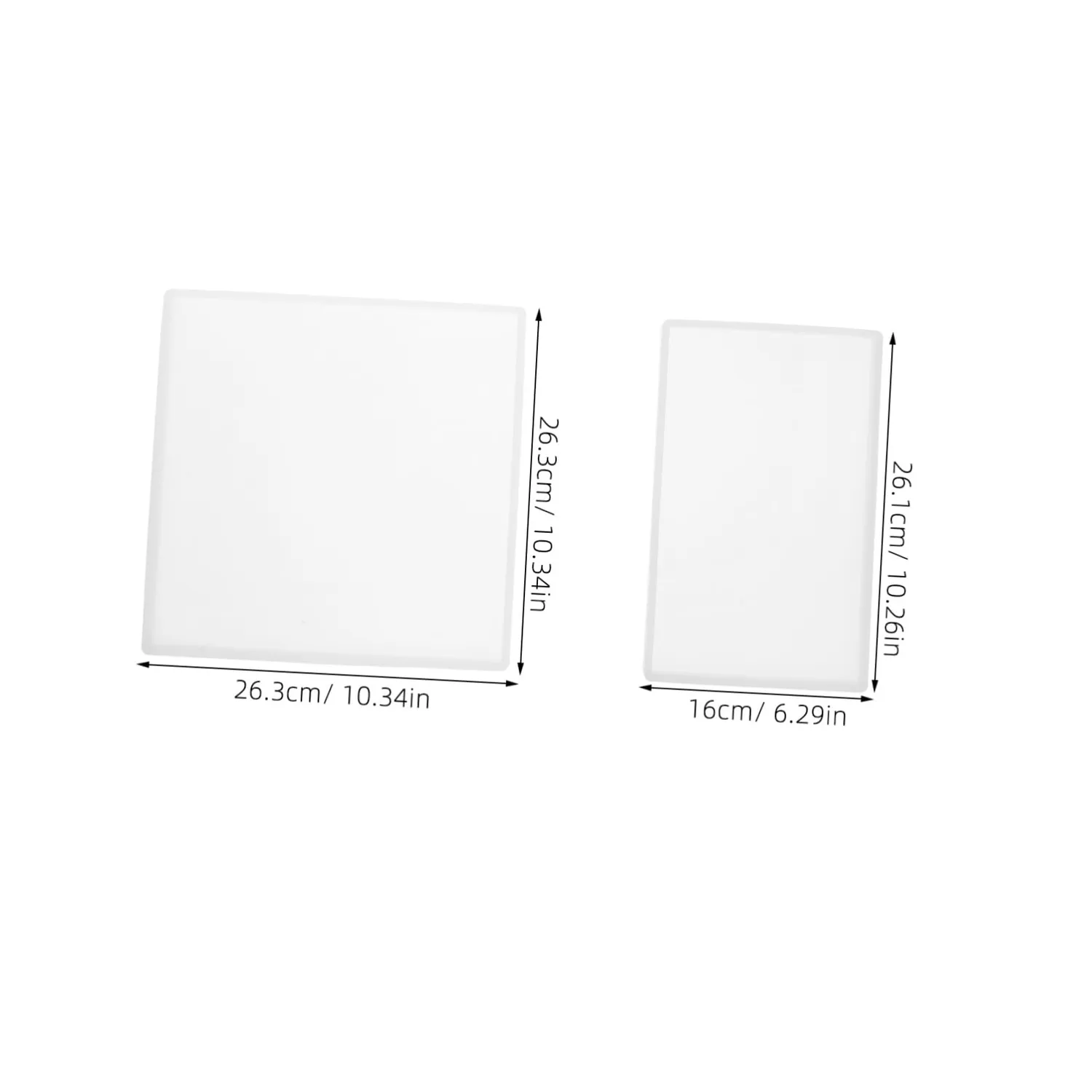 Angoily Stampo Silicone Resina Vassoio Bianco 2 Pezzi