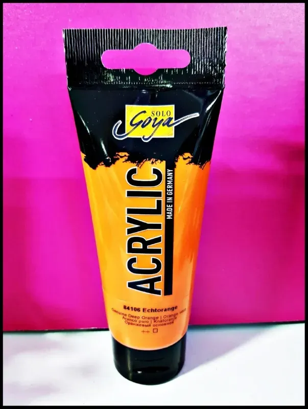 Solo Goya Acrylic arancio intenso 100ml D-0384106 coprente