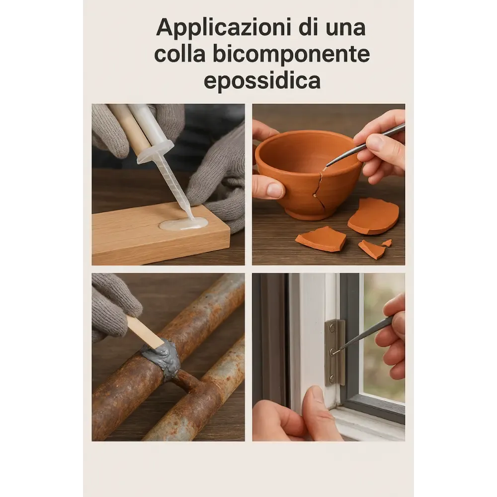 Naturesin Colla Epossidica 2K siringa doppia adesivo forte