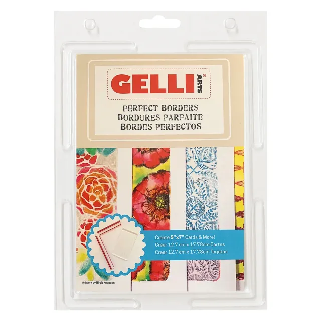 Gelli Arts Perfect Borders piastra gel 10x15 cm + tool bordi perfetti