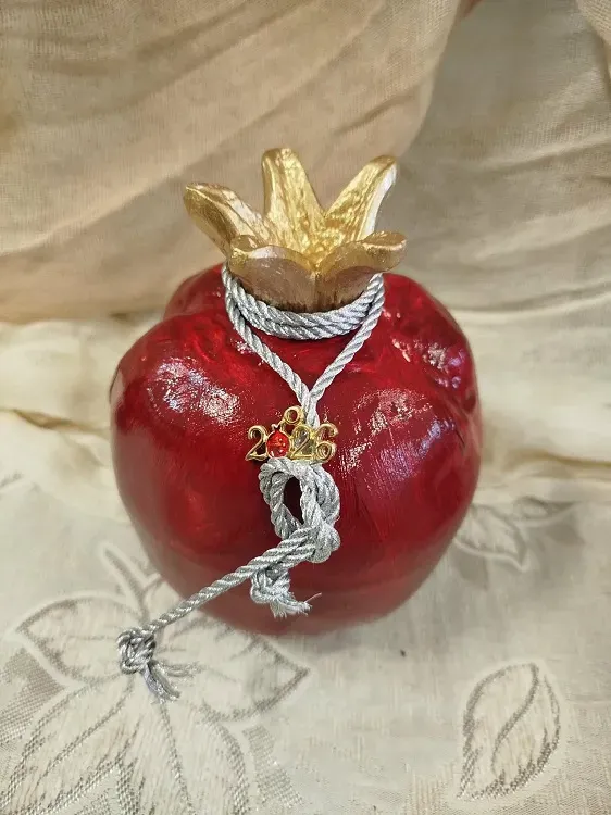Deco Foam melograno ceramica fatto a mano 13cm chiuso