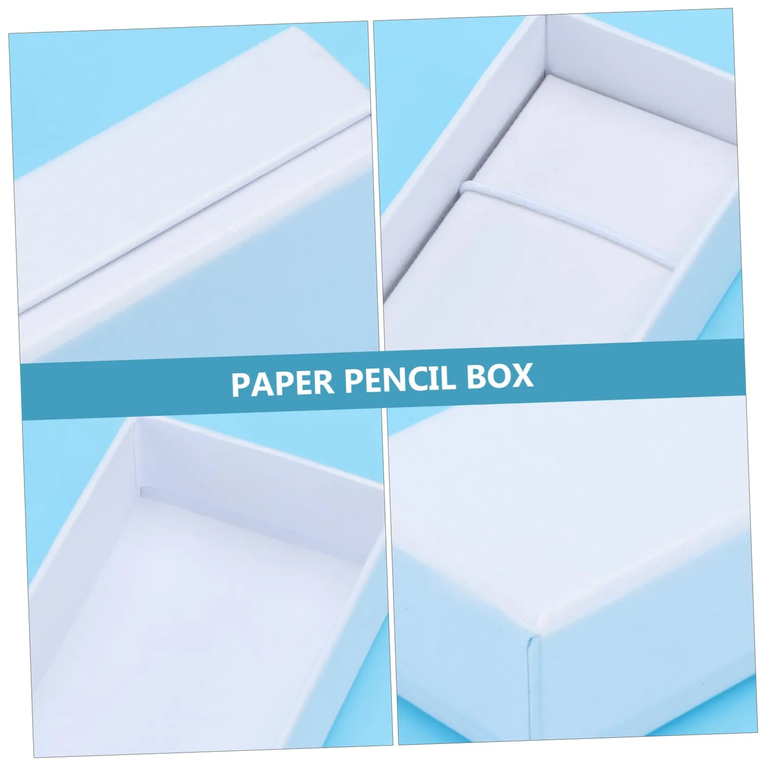 Angoily Scatola Portapenne Carta Bianca 5 Pezzi 16,5 cm Regalo