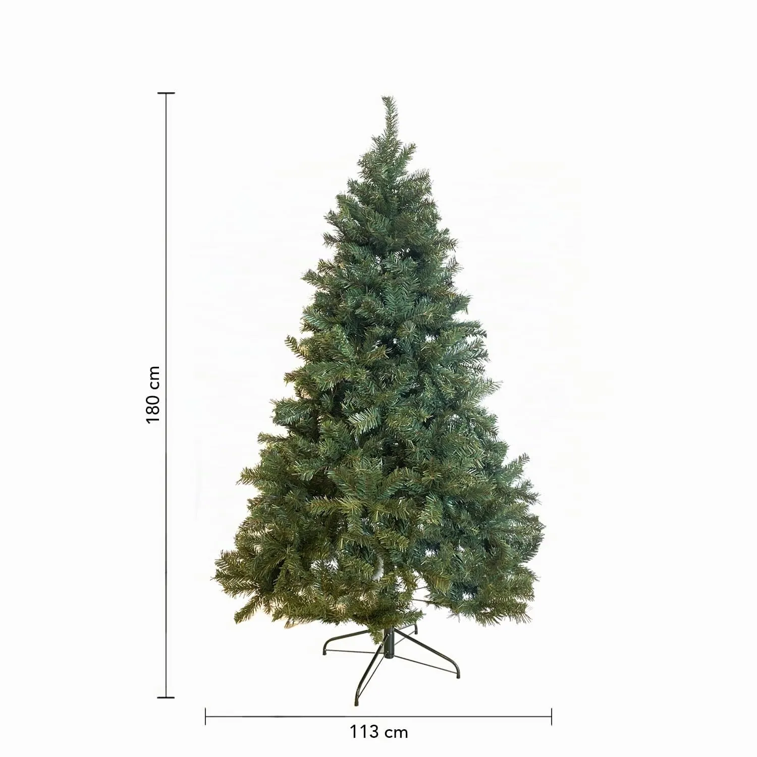 GIODICART Albero di Natale Artificiale PVC 180 cm 647 Rami