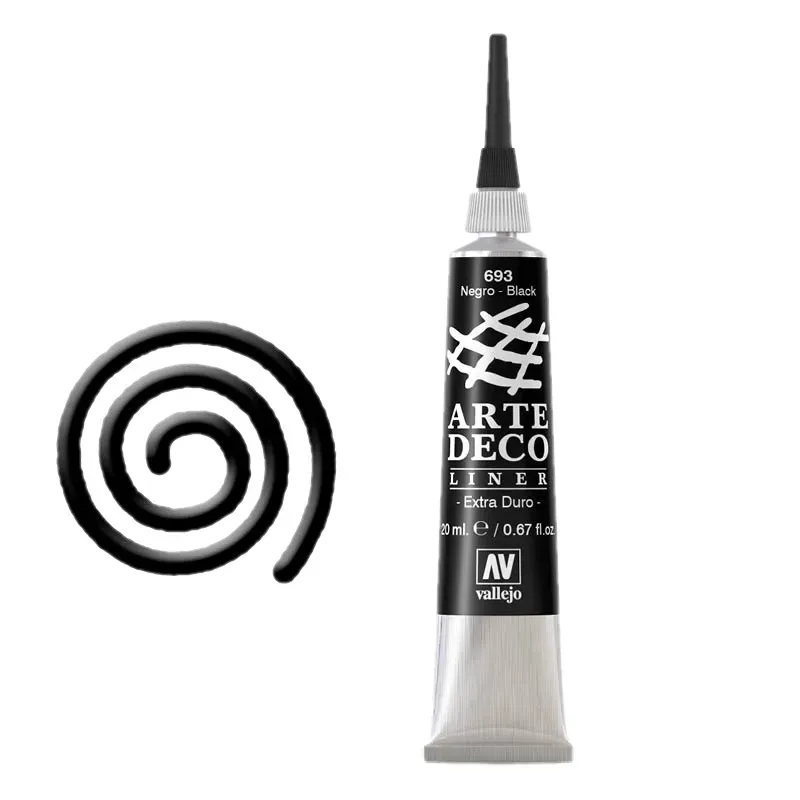 Vallejo Artedeco 693 Liner Contorno 3D Nero