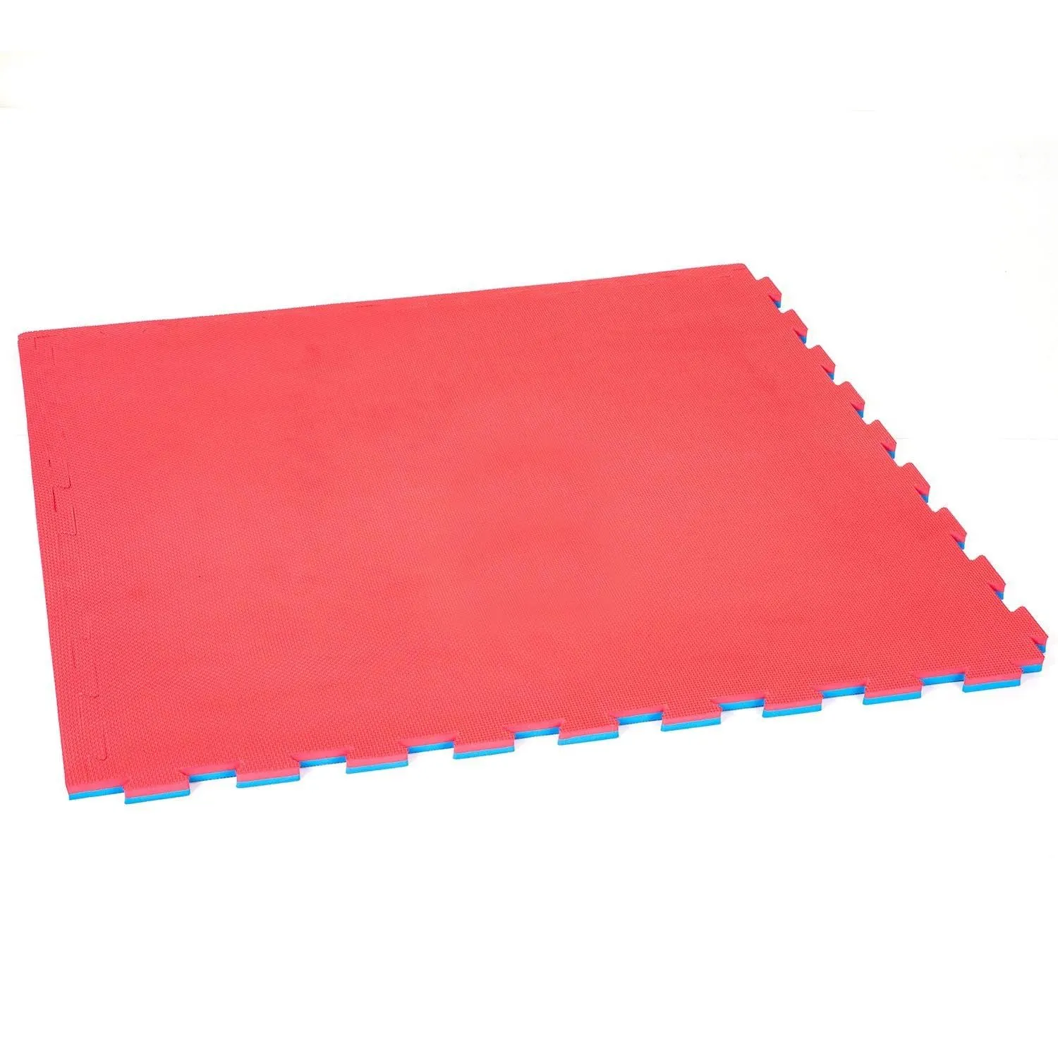 Giodicart tappeto esercizi reversibile 100x100 set 2 pz rosso blu