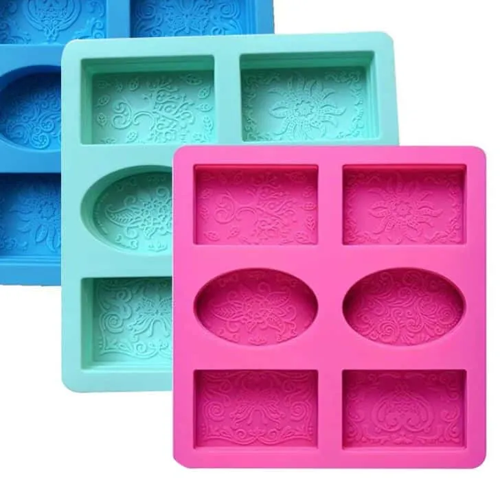 Artsoap Arabeschi stampo silicone sapone doppio rettangolare ovale