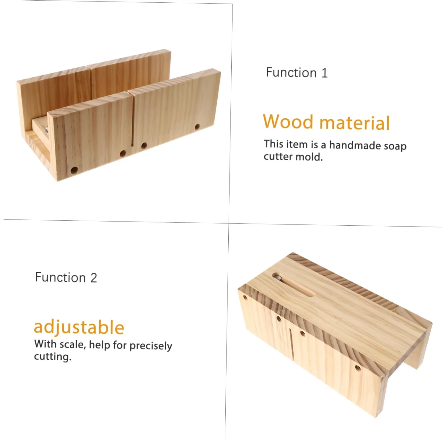 Angoily stampo tagliasapone legno regolabile con scala
