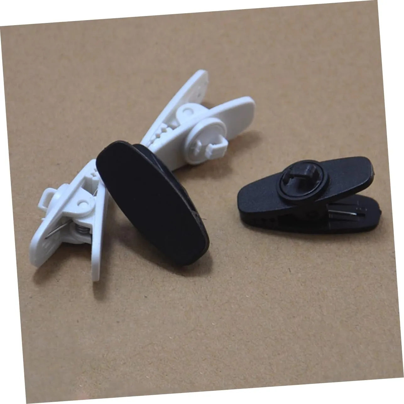 Angoily clip rotante cuffie plastica nera 5 pezzi