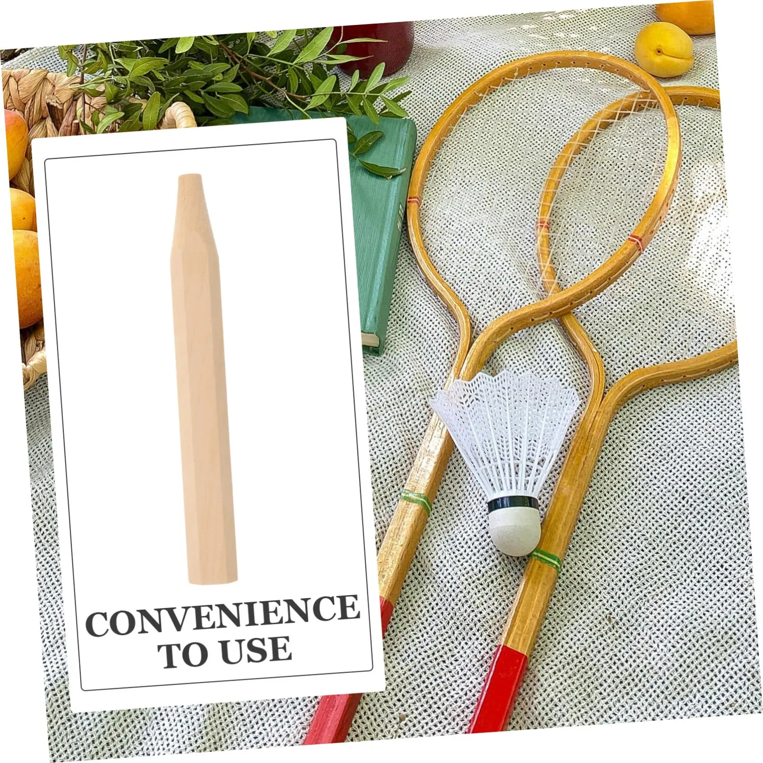 Angoily manico badminton legno ricambio impugnatura