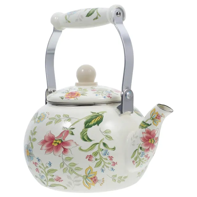Angoily Teiera Smaltata con Infusore 2 Litri Floreale