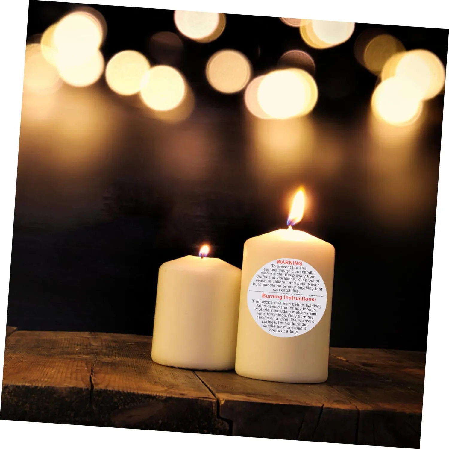 Angoily Etichette Avviso Candele Adesive Rotonde Nere 500 Pezzi