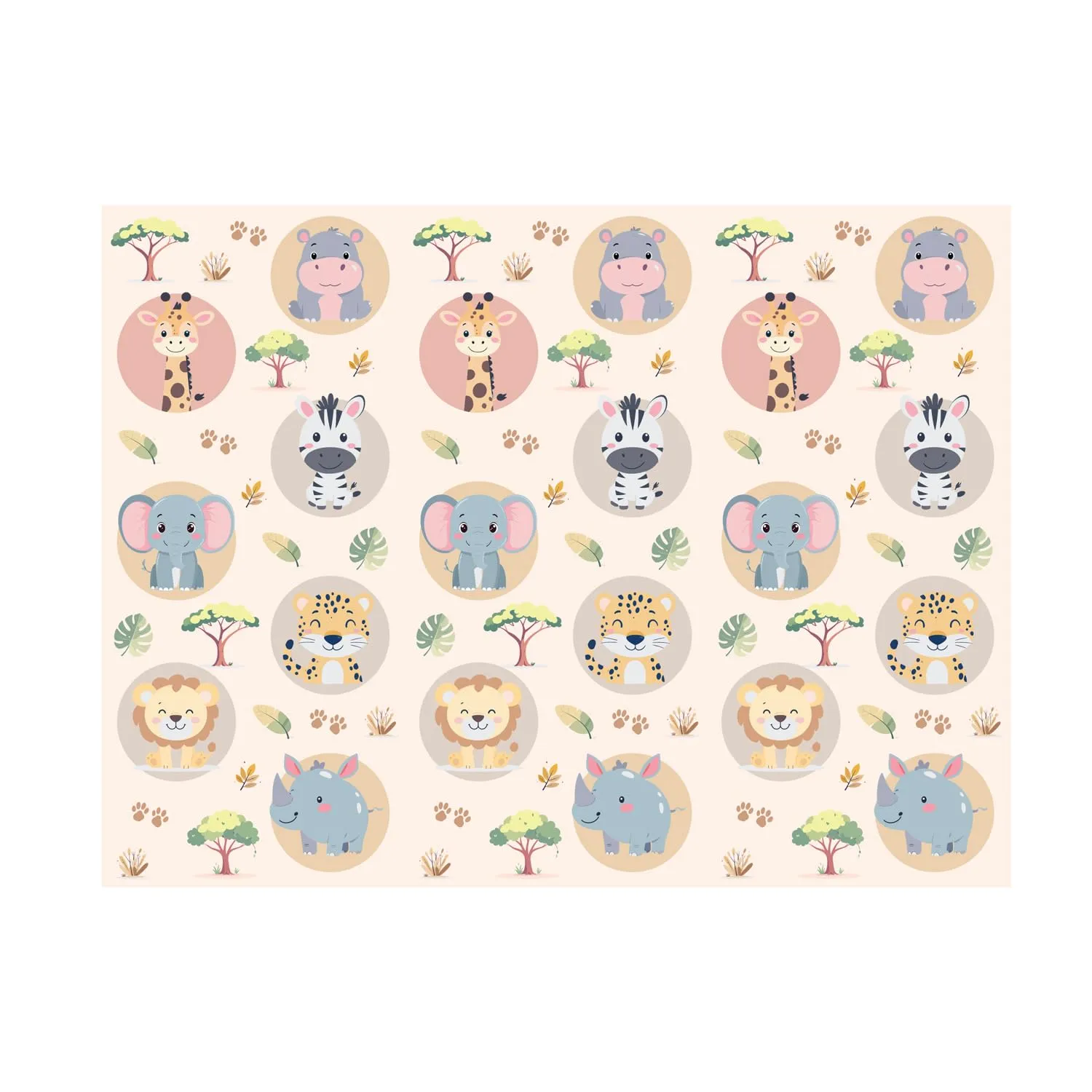 Giodicart Tappeto Gioco Allegra Savana 200x180 cm Pieghevole