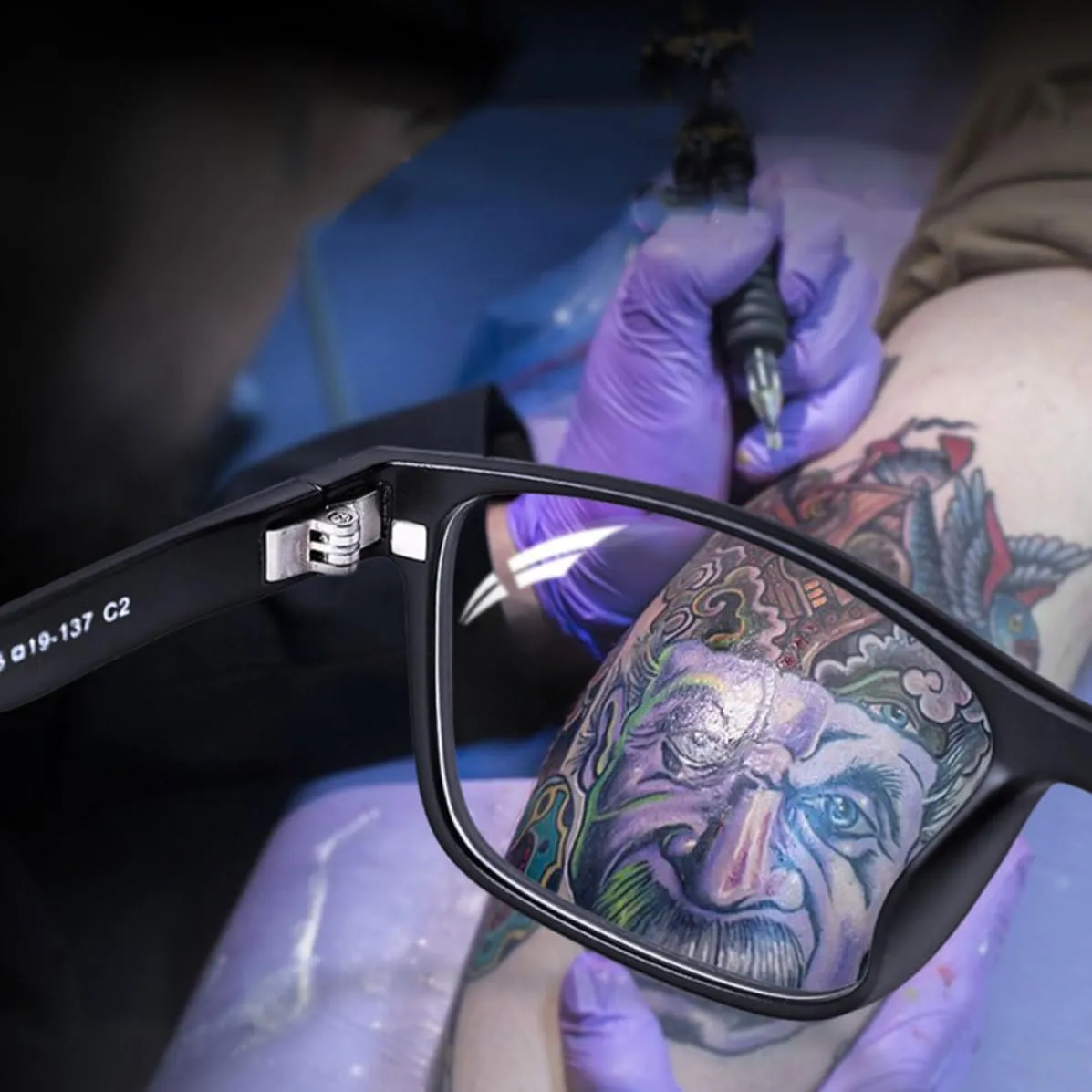 Angoily Occhiali Protettivi Magnetici Neri ABS Tatuaggi UV