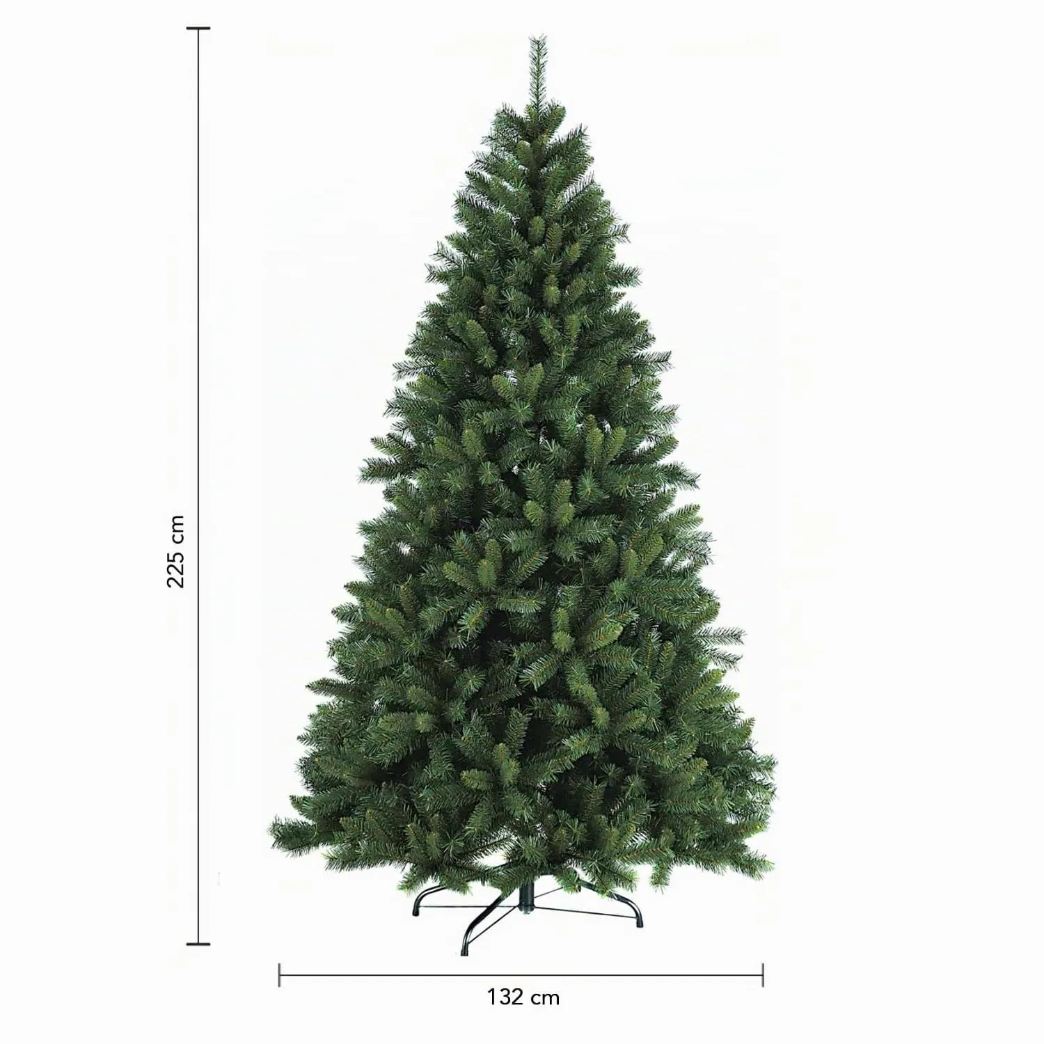Giodicart Chantal 225 cm albero di Natale artificiale 1374 rami realistico