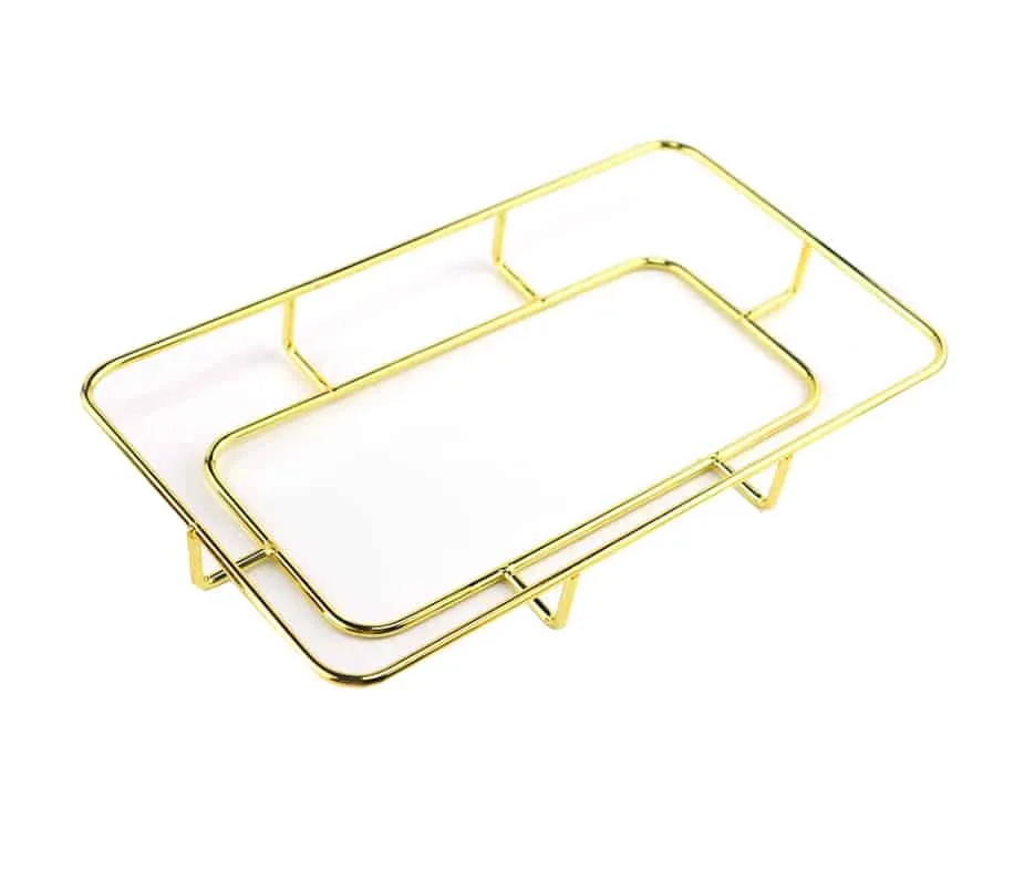 Naturesin supporto metallo vassoio rettangolare oro 321 mm