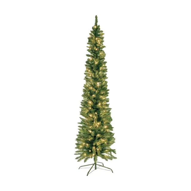 GIODICART Peak Tree Slim albero Natale 210 cm 190 LED calda
