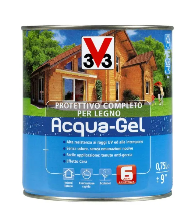 V33 Protettivo Completo Acqua Gel impregnante legno 750 ml alta protezione UV