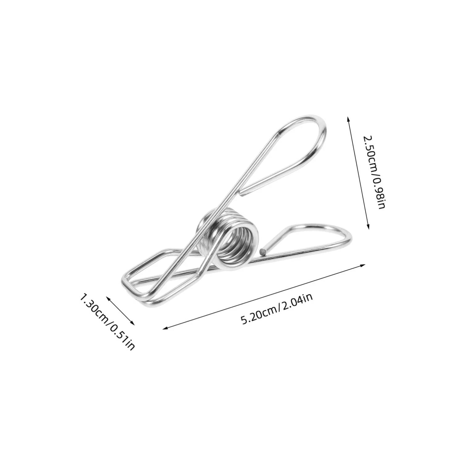 Angoily Clip Foto Acciaio Inox 10 Pezzi Argento
