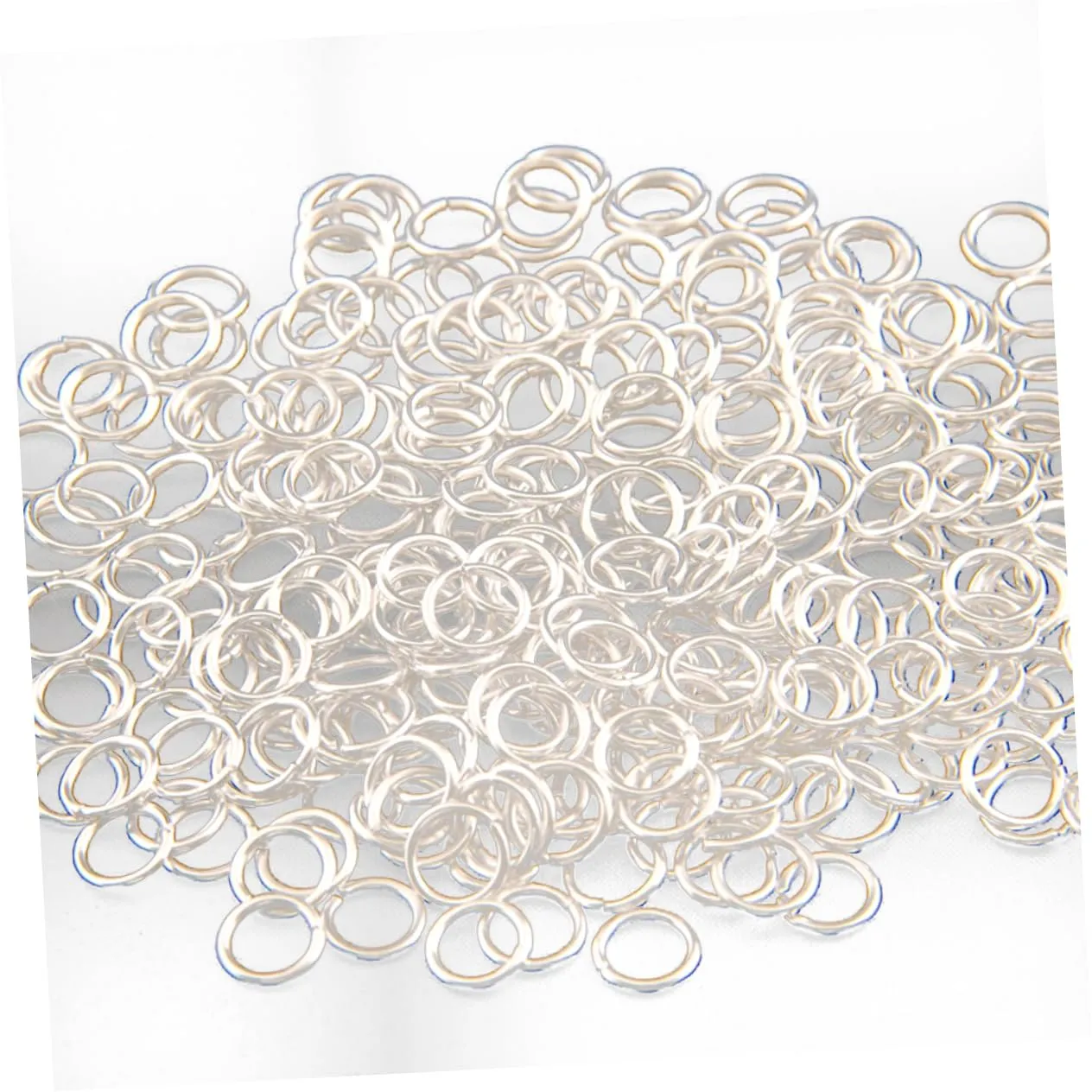 Angoily anellini metallo aperti 14mm 180 pezzi argento