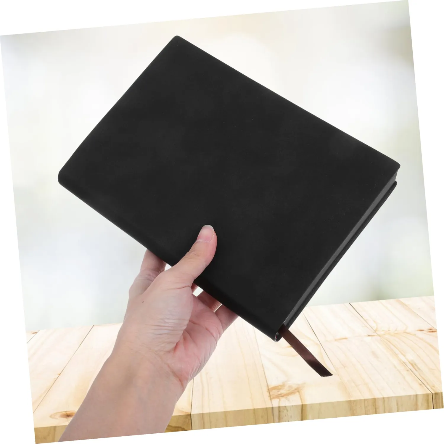 Angoily Quaderno Vintage A5 Nero Pagine Bianche Spesse
