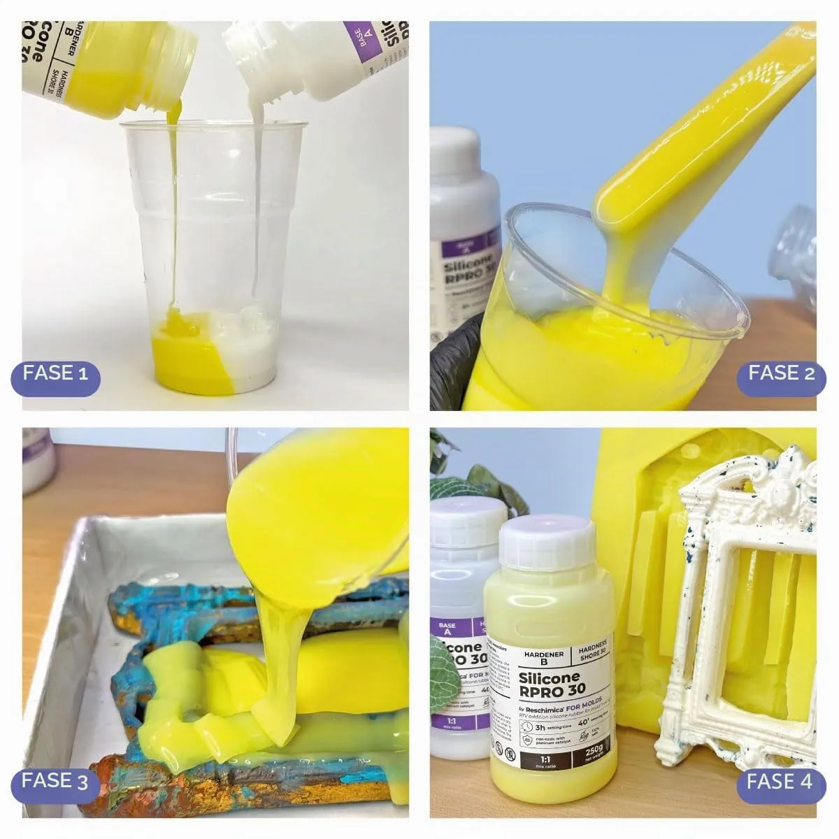 Reschimica R PRO 30 silicone per stampi 4 kg duro