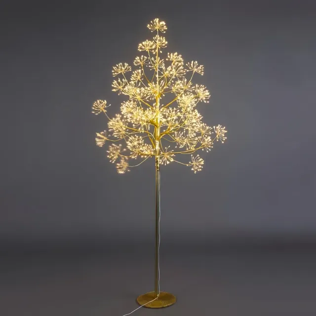 Giodicart Faggio albero Natale luminoso 180 cm oro 1568 LED