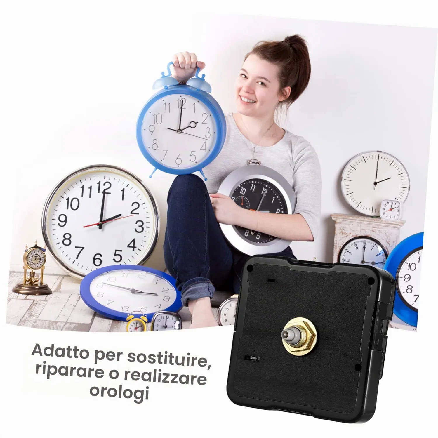Angoily movimento orologio al quarzo silenzioso fai da te
