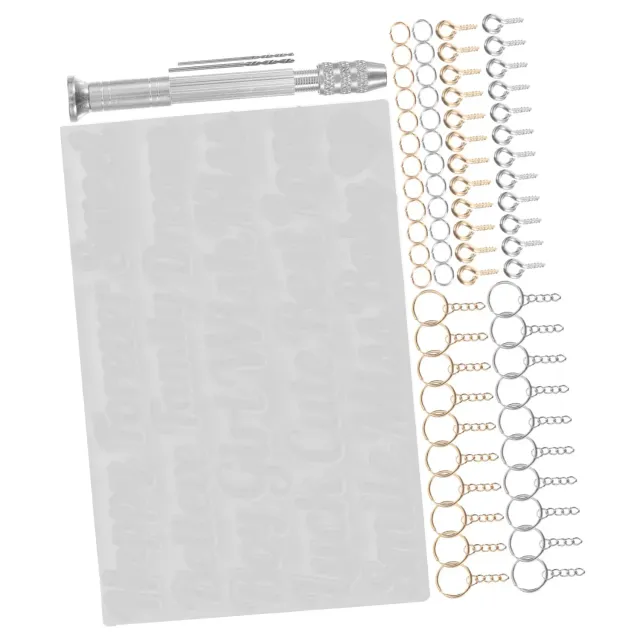 Angoily Stampo Silicone Alfabeto Portachiavi Resina Lettere