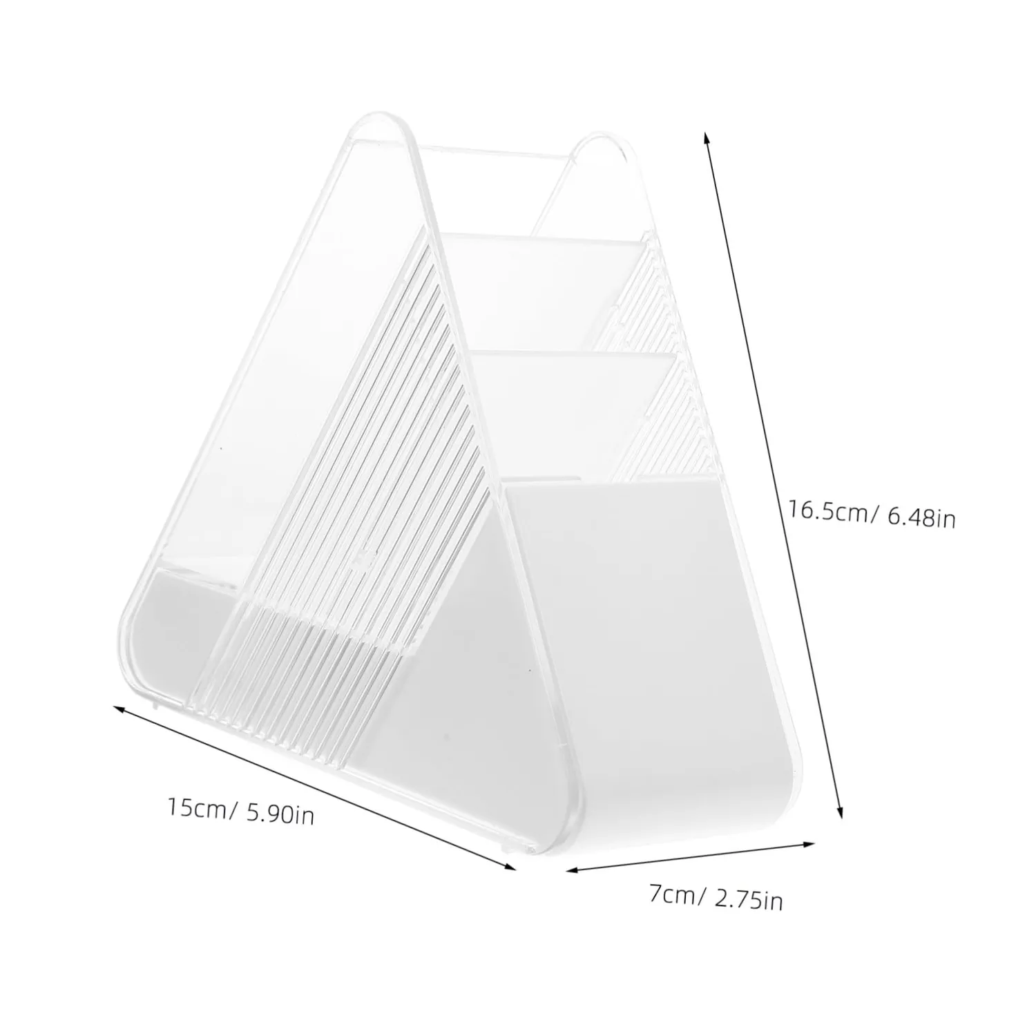 Angoily Portapenne Triangolare Bianco plastica da scrivania
