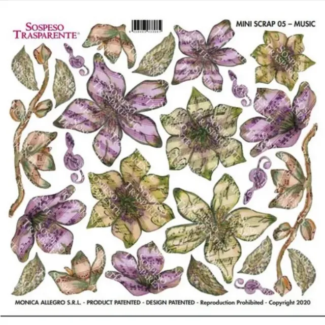 Deco Foam Sospeso foglio stampato Mini Scrap Music 16x17 note