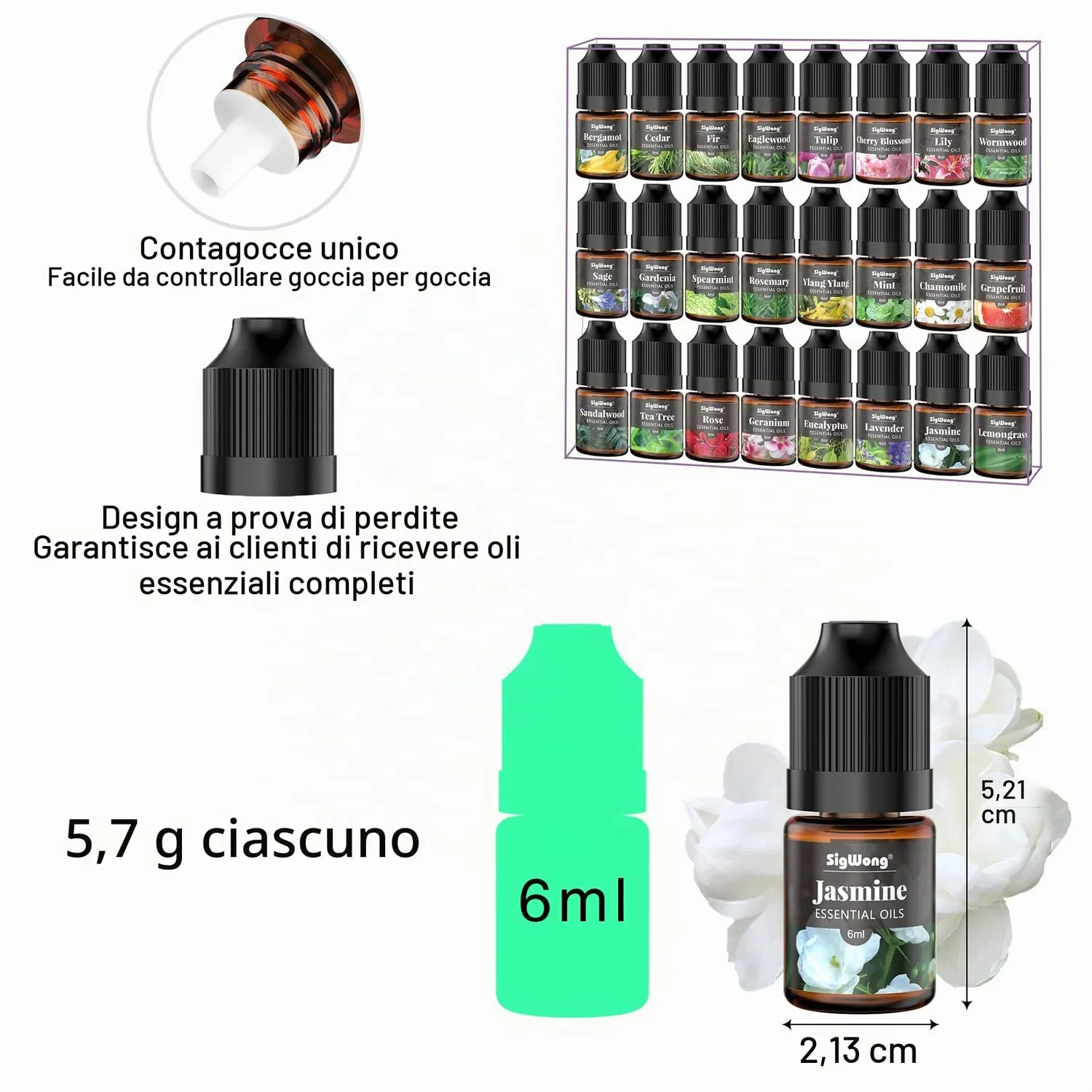 Sigwong oli essenziali 24x6 ml concentrati